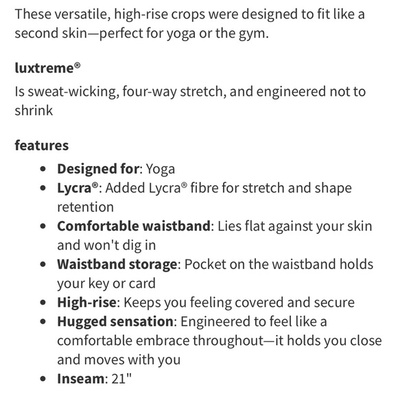 Lululemon wunder under high rise cropped leggings Sz 8 peri purple - Picture 7 of 7